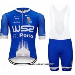 2020 Maillot Ciclismo W52-FC Porto Bleu Blanc Manches Courtes et Cuissard