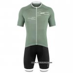 2020 Maillot Cyclisme De Marchi Lumiere Vert Manches Courtes et Cuissard