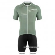 2020 Maillot Cyclisme De Marchi Lumiere Vert Manches Courtes et Cuissard