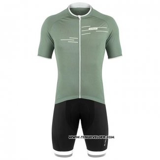 2020 Maillot Cyclisme De Marchi Lumiere Vert Manches Courtes et Cuissard