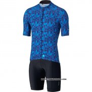 2020 Maillot Cyclisme Shimano Bleu Manches Courtes et Cuissard(1)