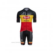 2021 Maillot Cyclisme Alpecin Fenix Champion Belgique Manches Courtes et Cuissard