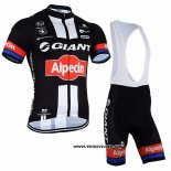 2021 Maillot Cyclisme Giant Alpecin Noir Blanc Rouge Manches Courtes et Cuissard