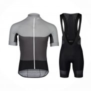 2021 Maillot Cyclisme POC Gris Manches Courtes et Cuissard