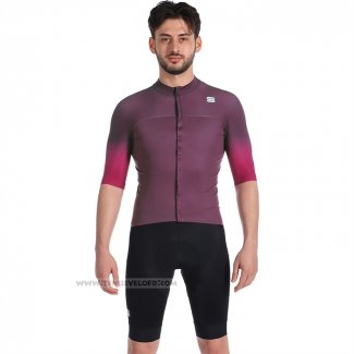 2023 Maillot Cyclisme Sportful Profond Violet Manches Courtes et Cuissard