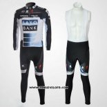 2010 Maillot Ciclismo Saxo Bank Noir et Blanc Manches Longues et Cuissard