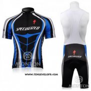 2010 Maillot Ciclismo Specialized Bleu Manches Courtes et Cuissard