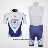 2011 Maillot Ciclismo Pearl Izumi Blanc et Bleu Manches Courtes et Cuissard