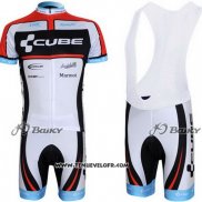 2012 Maillot Ciclismo Cube Noir et Blanc Manches Courtes et Cuissard