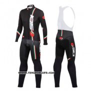 2014 Maillot Ciclismo Castelli SIDI Noir et Rouge Manches Longues et Cuissard