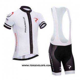 2014 Maillot Ciclismo Pinarello Blanc Manches Courtes et Cuissard