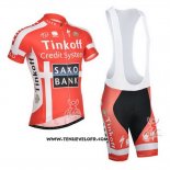 2014 Maillot Ciclismo Tinkoff Saxo Bank Champion Danemark Manches Courtes et Cuissard