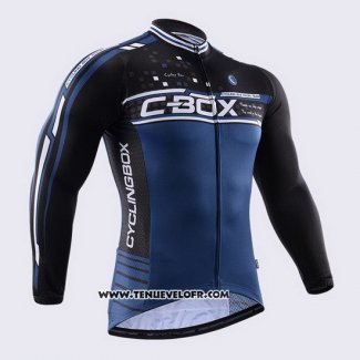 2015 Maillot Ciclismo Fox Cyclingbox Bleu Manches Longues et Cuissard