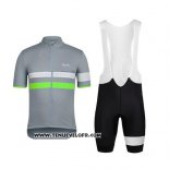 2015 Maillot Ciclismo Rapha Gris et Vert Manches Courtes et Cuissard