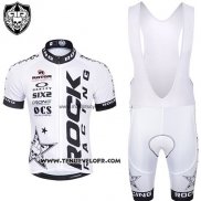 2015 Maillot Ciclismo Rock Racing Noir et Blanc Manches Courtes et Cuissard