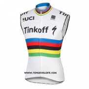 2016 Gilet Coupe-vent Tinkoff Blanc et Rouge