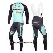 2016 Maillot Ciclismo Bianchi MTB Ml Noir et Vert Manches Longues et Cuissard