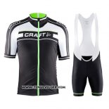 2016 Maillot Ciclismo Craft Vert et Noir Manches Courtes et Cuissard