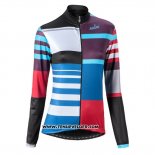 2016 Maillot Ciclismo Femme Nalini Noir et Rouge Manches Longues et Cuissard