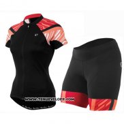 2016 Maillot Ciclismo Femme Pearl Izumi Rouge et Noir Manches Courtes et Cuissard