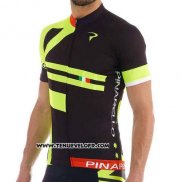 2016 Maillot Ciclismo Pinarello Noir et Vert Manches Courtes et Cuissard