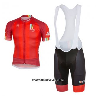 2017 Maillot Ciclismo Castelli Maratone Rouge Manches Courtes et Cuissard