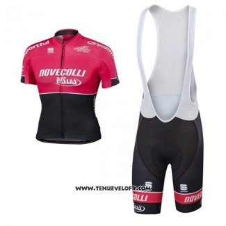 2017 Maillot Ciclismo Nove Colli Rouge et Noir Manches Courtes et Cuissard