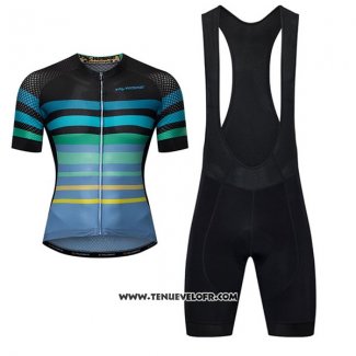 2017 Maillot Ciclismo Ykywbike Aa07 Adh07 Noir et Azur Manches Courtes et Cuissard