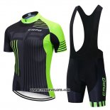 2018 Maillot Ciclismo Capo Noir Vert Manches Courtes et Cuissard