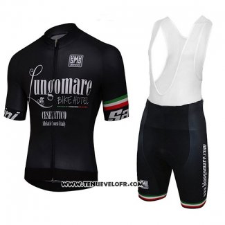 2018 Maillot Ciclismo Lungomare Noir Manches Courtes et Cuissard