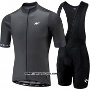 2018 Maillot Ciclismo Morvelo Fonce Gris Manches Courtes et Cuissard