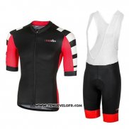 2018 Maillot Ciclismo RH+ Stratos Noir Rouge Manches Courtes et Cuissard