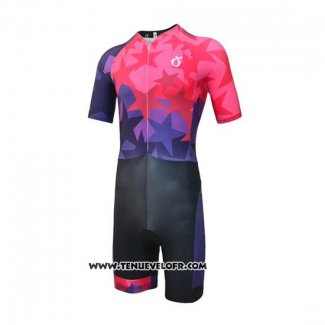 2019 Maillot Ciclismo Emonder-triathlon Rouge Fuchsia Noir Manches Courtes et Cuissard