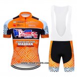 2019 Maillot Ciclismo Mardan Orange Manches Courtes et Cuissard