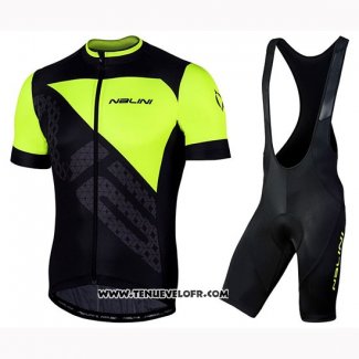 2019 Maillot Ciclismo Nalini Volata 2.0 Noir Jaune Manches Courtes et Cuissard