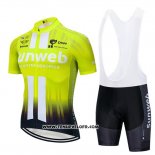 2019 Maillot Ciclismo Sunweb Jaune Blanc Manches Courtes et Cuissard