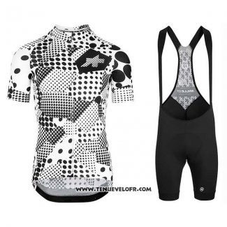 2020 Maillot Ciclismo Assos Erlkoenig Noir Blanc Manches Courtes et Cuissard