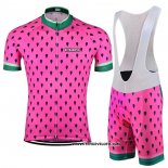 2020 Maillot Ciclismo Astek Rose Manches Courtes et Cuissard