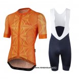 2020 Maillot Ciclismo Le Col Orange Manches Courtes et Cuissard