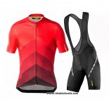 2020 Maillot Ciclismo Mavic Rouge Noir Manches Courtes et Cuissard