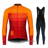 2020 Maillot Ciclismo NDLSS Jaune Orange Manches Longues et Cuissard