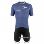 2020 Maillot Cyclisme De Marchi Bleu Manches Courtes et Cuissard