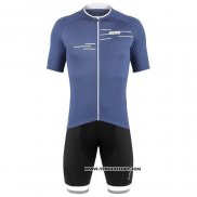 2020 Maillot Cyclisme De Marchi Bleu Manches Courtes et Cuissard