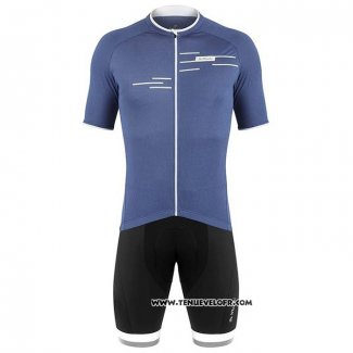 2020 Maillot Cyclisme De Marchi Bleu Manches Courtes et Cuissard