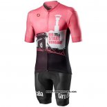2020 Maillot Cyclisme Giro d'Italia Blanc Noir Rose Manches Courtes et Cuissard