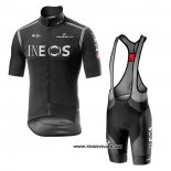 2020 Maillot Cyclisme INEOS Noir Gris Manches Courtes et Cuissard(1)