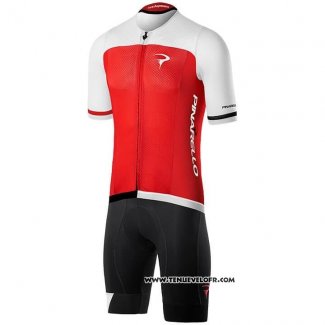 2020 Maillot Cyclisme Pinarello Rouge Blanc Manches Courtes et Cuissard