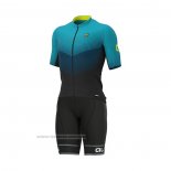 2021 Maillot Cyclisme ALE Bleu Vert Manches Courtes et Cuissard