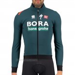 2021 Maillot Cyclisme Bora-Hansgrone Vert Manches Longues et Cuissard