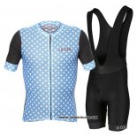 2021 Maillot Cyclisme Le Col Bleu Clair Manches Courtes et Cuissard